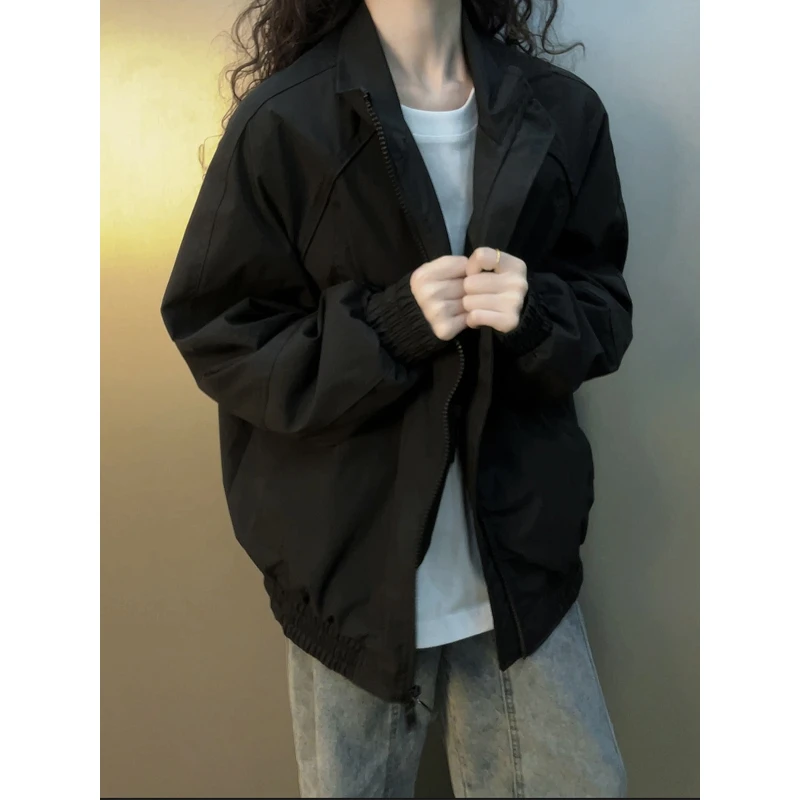 美式复古外套男2026年春款痞帅高级感cleanfit短款立领飞行员夹克