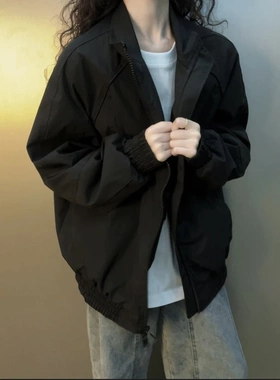 美式复古外套男2026年春款痞帅高级感cleanfit短款立领飞行员夹克