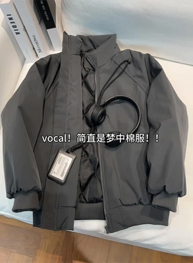 cleanfit美式飞行夹克短款棉服男款冬季潮牌加厚保暖外套立领宽松