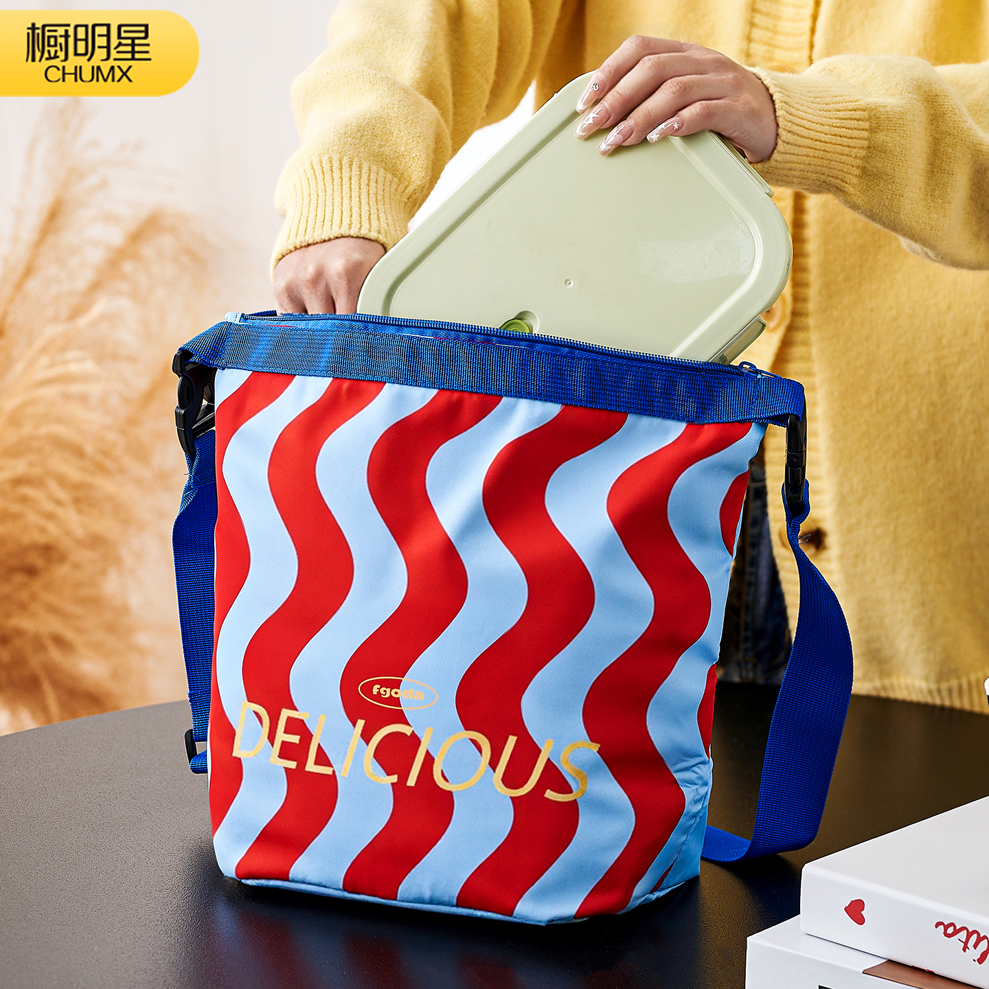 饭盒包手提袋子2025新款便当上班族小学生大容量饭盒防水加厚餐包