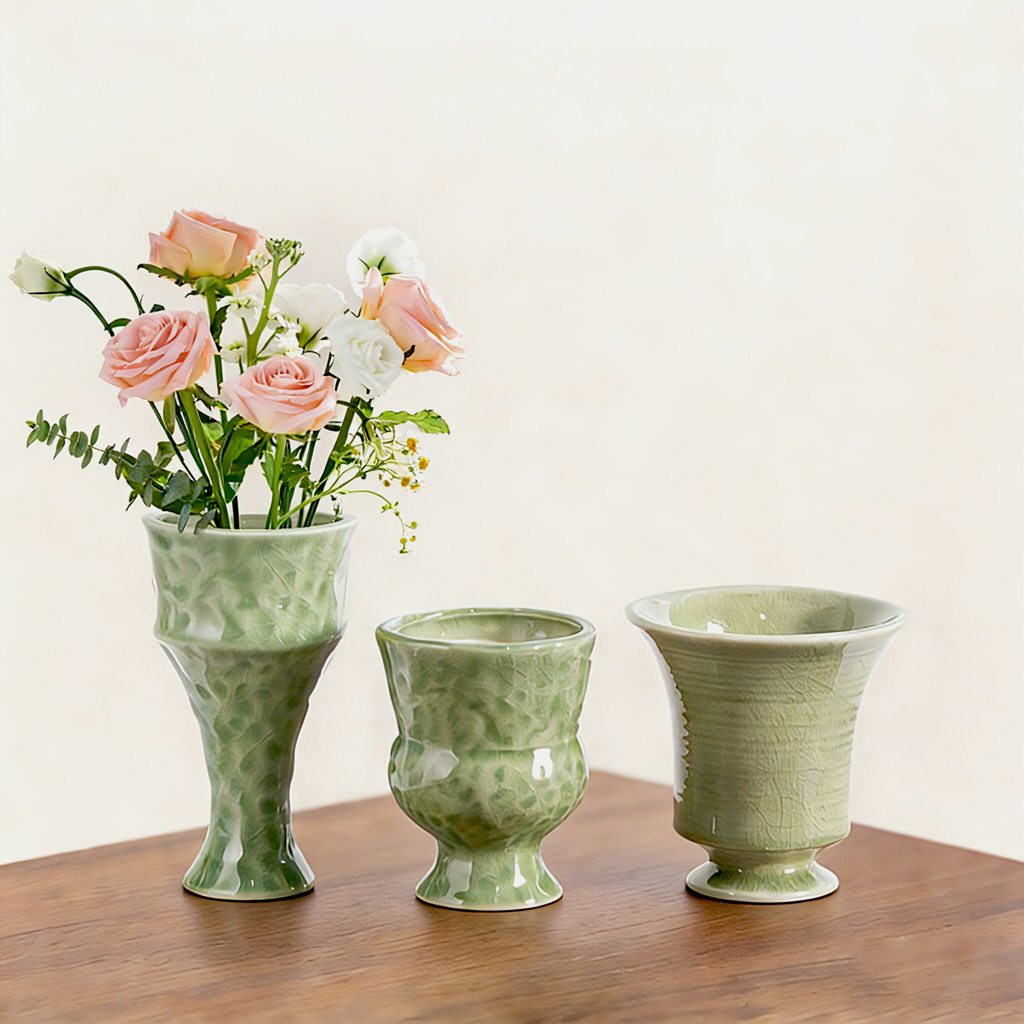 陶瓷花瓶水养鲜花干花瓶轻奢高级感中式哥窑家用插花家居桌面摆件,鲜花速递/花卉仿真/绿植园艺,花盆,淘宝优惠券,粉丝福利购,淘宝优惠卷