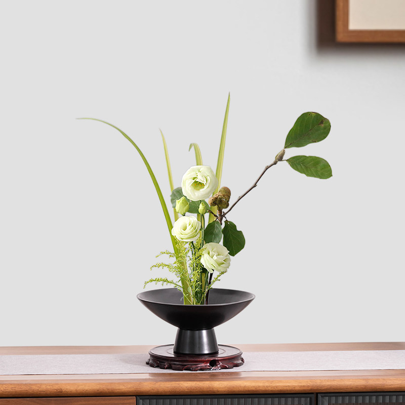 剑山插花器皿绿植水培花盆桌面摆件陶瓷禅意中式家用室内客厅摆件,鲜花速递/花卉仿真/绿植园艺,花盆,淘宝优惠券,粉丝福利购,淘宝优惠卷