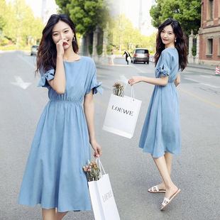 很仙 學(xué)生顯瘦連衣裙文藝女夏 清新韓版 法國小眾桔梗裙女2025新款