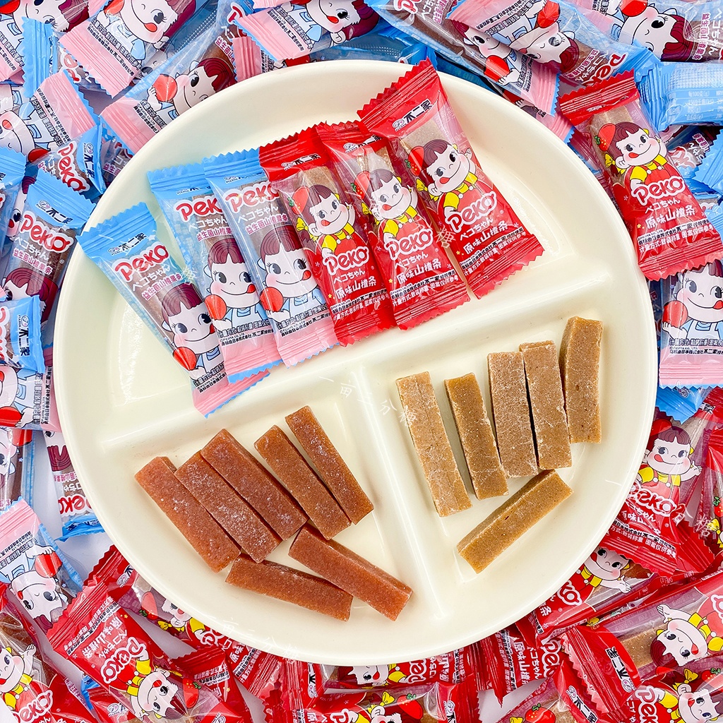 不二家山楂条原味乳酸菌山楂条结婚喜糖搭配儿童健康小零食糖散装