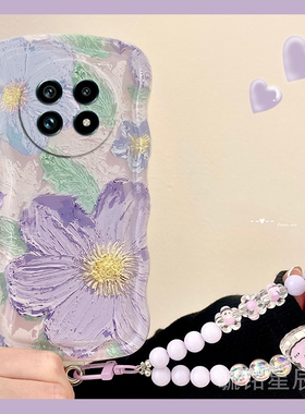 适用realme真我gt6手机壳13pro+新款12pro至尊版11油画gt5紫色neo7花朵ins风gtneo5se韩系q5透明q3硅胶v11s的