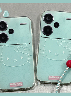 适用小米红米note14pro+手机壳note13十13r新款12tpro/note13rpro蓝色KT猫12turbo可爱12带挂绳11/HelloKitty