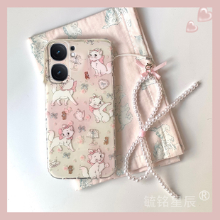 适用iqooneo9手机壳iqooneo9spro十8se可爱9pro+7竞速版6粉色5s玛丽猫5se带挂绳的3小碎花855女vivo透明新款