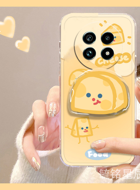 新款可爱黄色奶酪适用realme真我GT6手机壳13Pro+带支架的V60透明V60s卡通13Pro至尊版十p起司创意少女心oppo