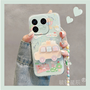 适用iqoo13pro手机壳neo9新款10卡通9pro动物z9turbo+带支架的z10兔子z5x挂绳7手腕带5防摔z5透明硅胶套网红