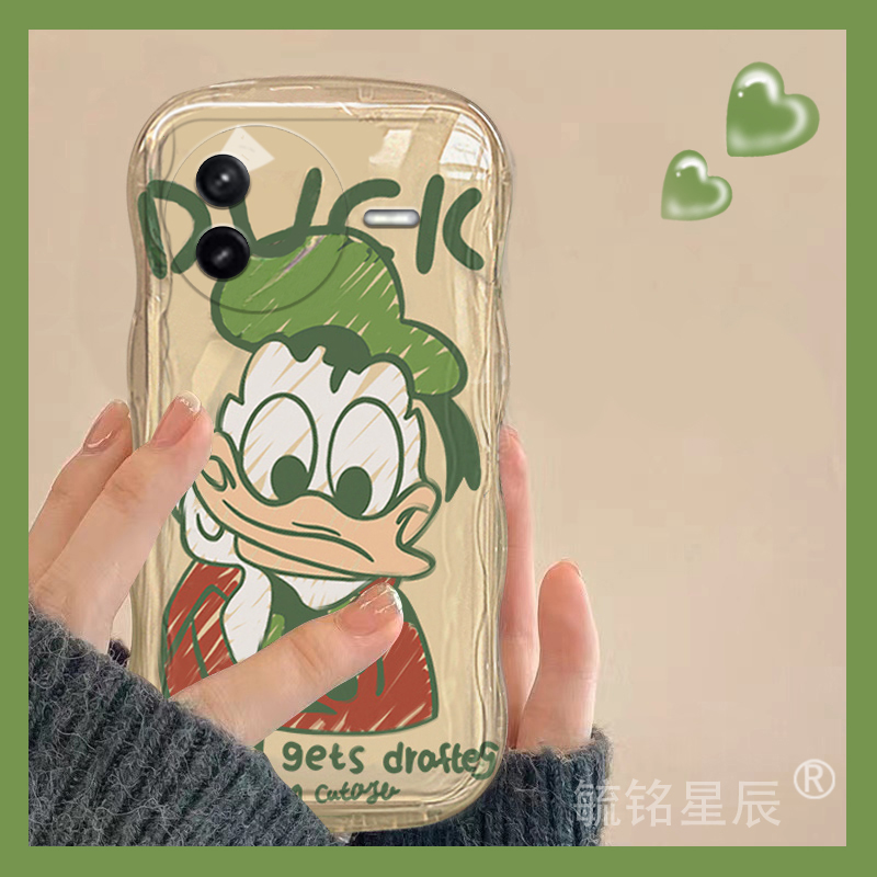 适用小米redmi红米k70手机壳k60至尊版k80新款k30i绿色note14趣味13r唐老鸭12turbo透明11pro+硅胶11tpro全包
