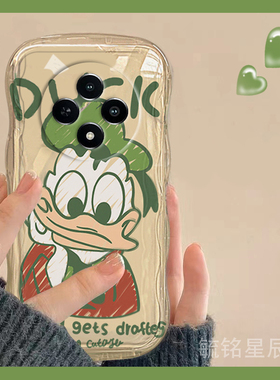 新款绿色趣味唐老鸭适用vivoY300Pro手机壳Y300i透明Y200硅胶Y100全包的Y200i可爱情侣迪士尼卡通波浪边Y100t