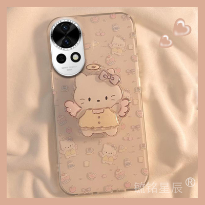 适用华为nova13手机壳12活力版11ultra可爱10se天使kt猫9pro带支架的8防摔7超火6全包5i卡通5z小众女新款硅胶