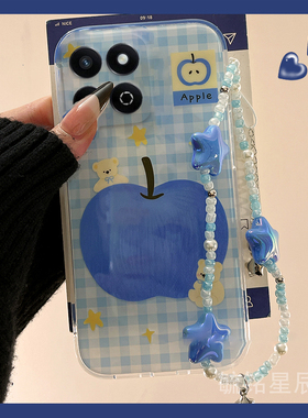 适用华为荣耀畅玩60plus手机壳50新款40c蓝色30m小熊20a带挂绳40s小众的20pro可爱9/a情侣8硅胶7防摔8c/6x/7x