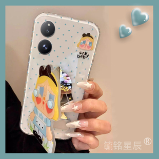 适用小米mixfold4手机壳flip2翻盖mixflip折叠屏mixfold2新款mixfold3波点折叠款哭娃带支架的防摔韩系高级感