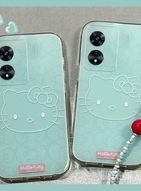 适用oppoa93手机壳a97新款a93s蓝色KT猫a96可爱a95带挂绳的a92s软硅胶HelloKitty女a91高级感a83网红a79超火