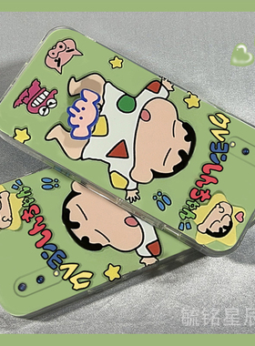 新款绿色蜡笔小新适用vivoX21手机壳X21A旋转X21i解压x21ia透明的X20Plus硅胶套X6情侣x20a防摔X9卡通s/i/X7