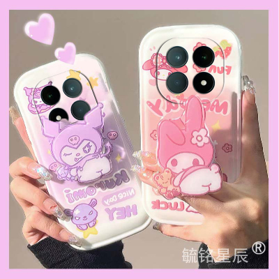 适用小米redmi红米note15pro手机壳note14pro+情侣13紫色12t新款12turbo库洛米11tpro十11e粉色11r带支架的10