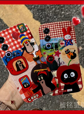 新款可爱猫咪卡通鼬鼠适用魅族21Note手机壳21infinity无界版20Classic红色20INFINITY透明硅胶的新年过年ins