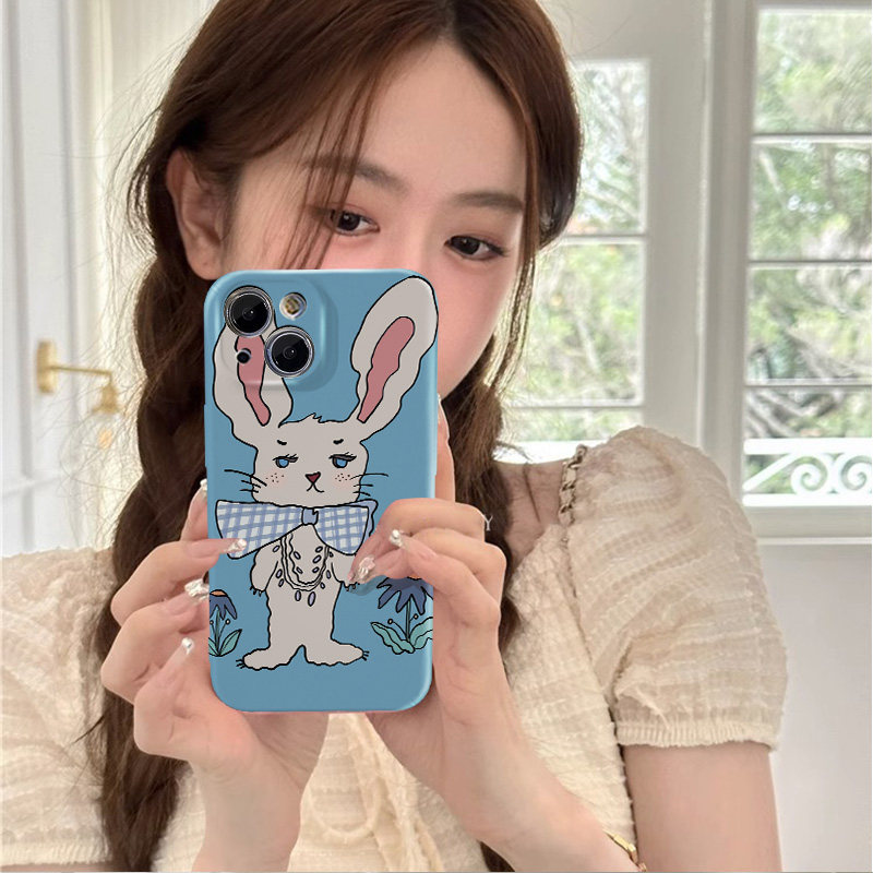 晱晱傲娇小白兔适用iPhone14pro苹果13promaxvivoS9情侣mate50华为nova10小米12/13手