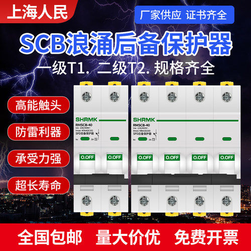 上海人民后备前端开关二级避雷