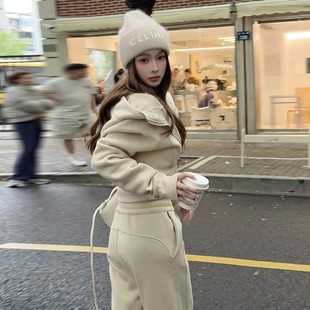 2025新款 小個(gè)子開春韓系穿搭配一整套 女早初春季 休閑運(yùn)動(dòng)衛(wèi)衣套裝