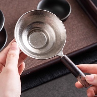 纯钛茶漏茶滤家用功夫茶具滤茶器茶隔茶叶过滤器滤网茶道配件轻奢