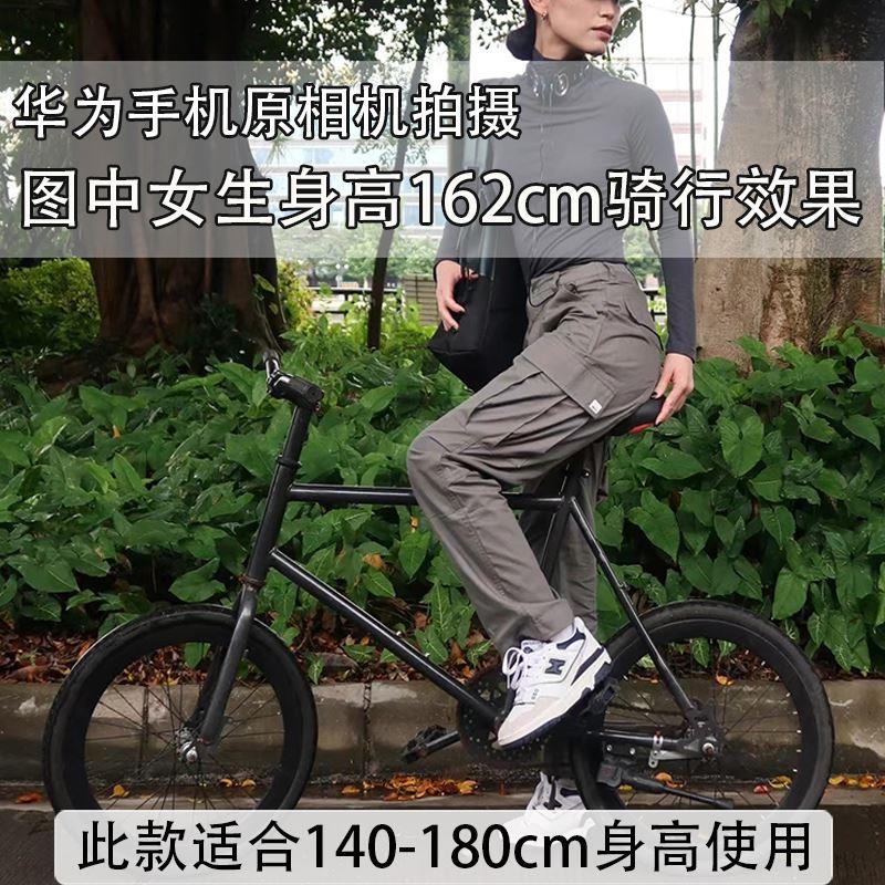 20寸死飞自行车复古20寸死飞彩心色刹/骑/活手飞刹变速倒实胎男女