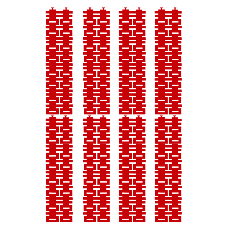 婚房布置装饰喜字男方客厅卧室小红书同款拉花长条囍字贴挂房顶