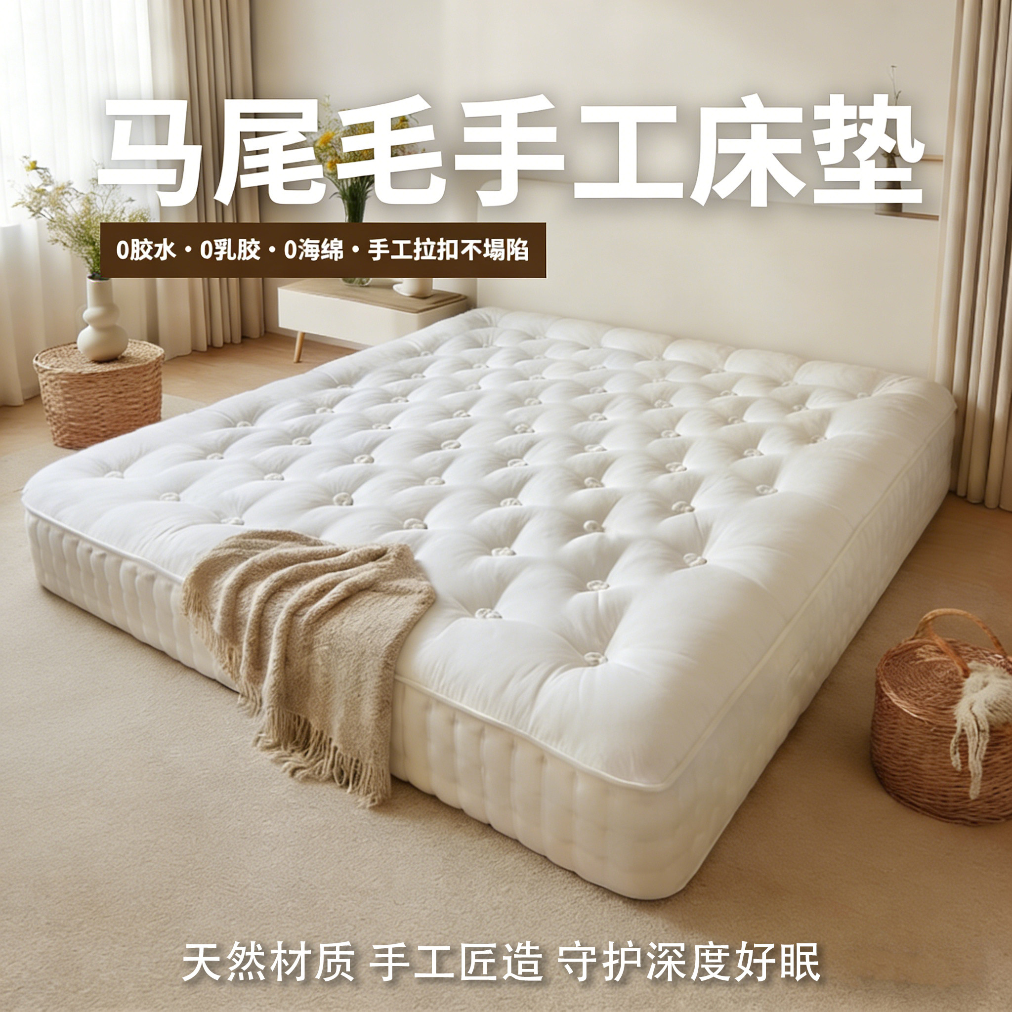 顺丰送货上门席梦思手工床垫马尾