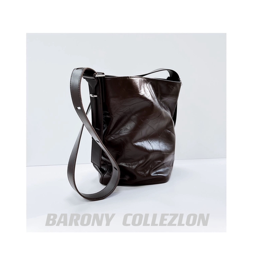 /BARONY女水桶皮包【weg001】头层牛皮包百搭轻奢新款时尚