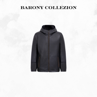 男士 BARONY 26新款 拉贡LACON商政连帽夹克皮毛一体 81322