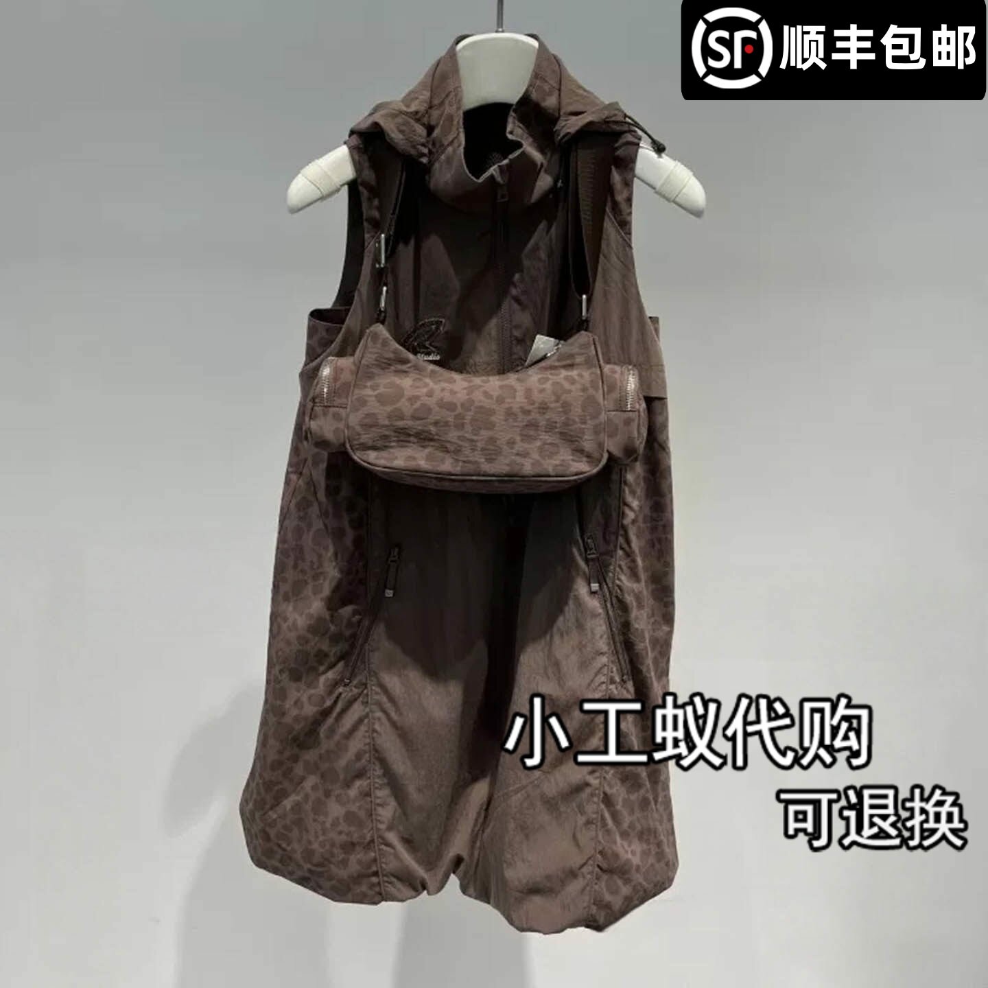 芮范雅连帽无袖连衣裙