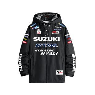 Suzuki铃木大R MotoGP摩托厂队骑行服机车赛车防风衣服外套夹克男