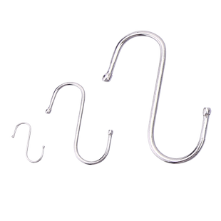 不锈钢s型挂钩服装店s铁钩s钩子家用s形挂钩s勾子s钩挂单个大小号