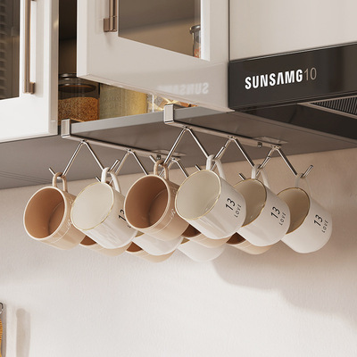 橱柜下悬挂置物架厨房杯架