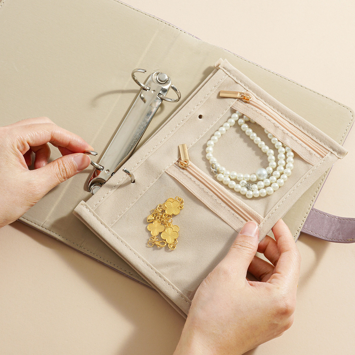 2025新款黄金首饰收纳本收纳册包本防氧化包礼物旅行便携跨境批发,收纳整理,其他收纳袋,淘宝优惠券,粉丝福利购,淘宝优惠卷