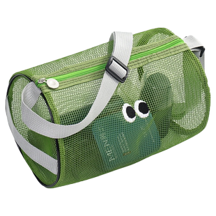 圆筒大眼睛透气网眼休闲旅行手提斜挎包沙滩游泳洗漱收纳包收纳袋