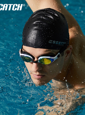 泳帽男女防水不勒头硅胶成人长发专业游泳装备护耳泳帽泳镜套装