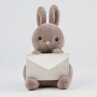 英国信使兔子信封兔柔软安抚毛绒玩具玩偶布娃娃公仔女生520礼物