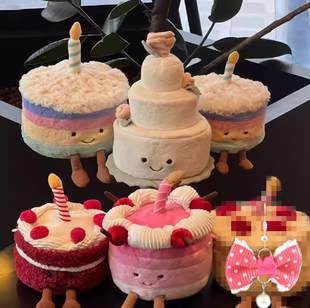 英国趣味谢利甜品草莓樱桃彩虹蛋糕可爱玩偶宝宝毛绒玩具生日礼物