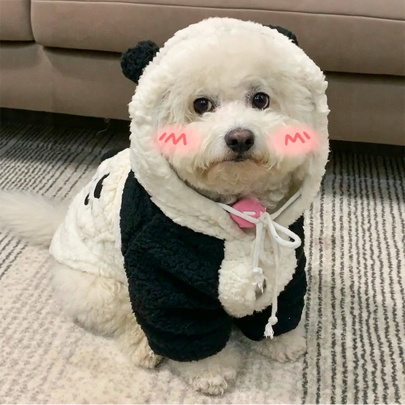 大狗狗衣服秋冬款保暖可爱熊猫装
