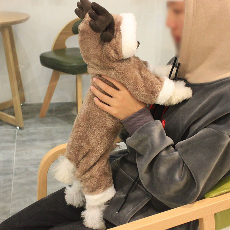 狗狗衣服四脚圣诞麋鹿装衣防掉毛