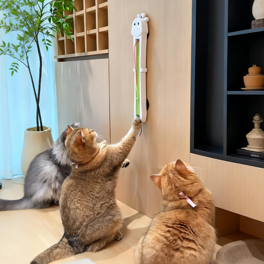电动猫玩具全自动滚绳机逗猫棒图片