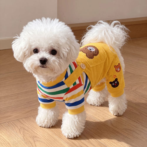 狗狗衣服秋冬款小熊背带裤可牵引