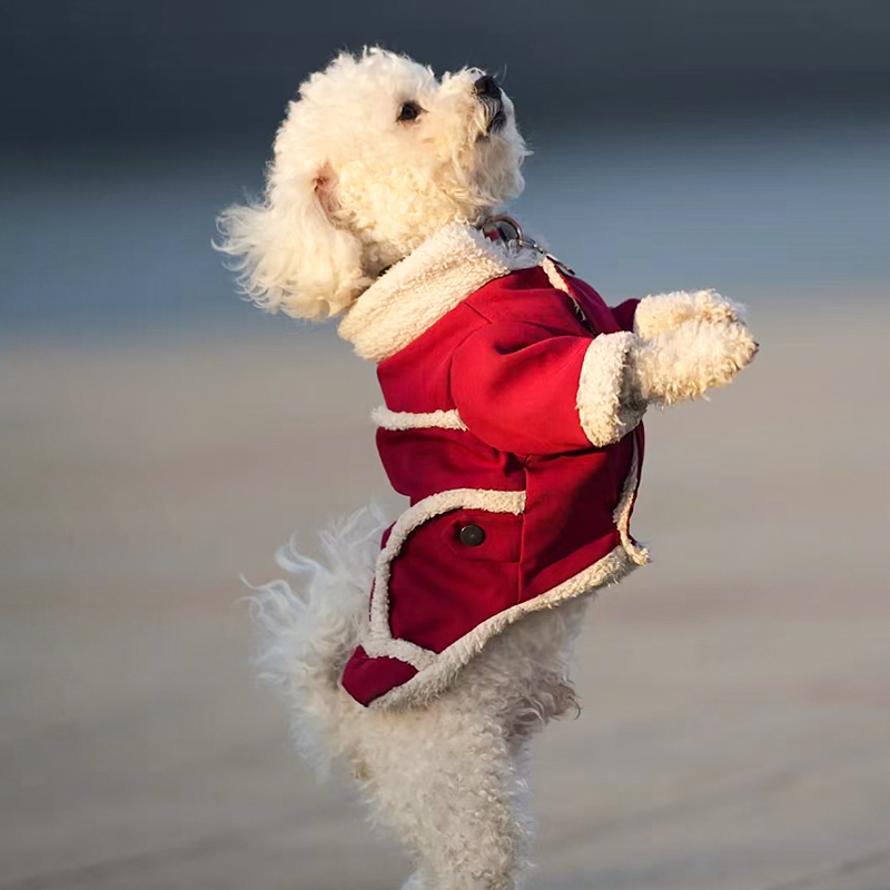 狗狗衣服冬季加绒保暖棉衣防掉毛