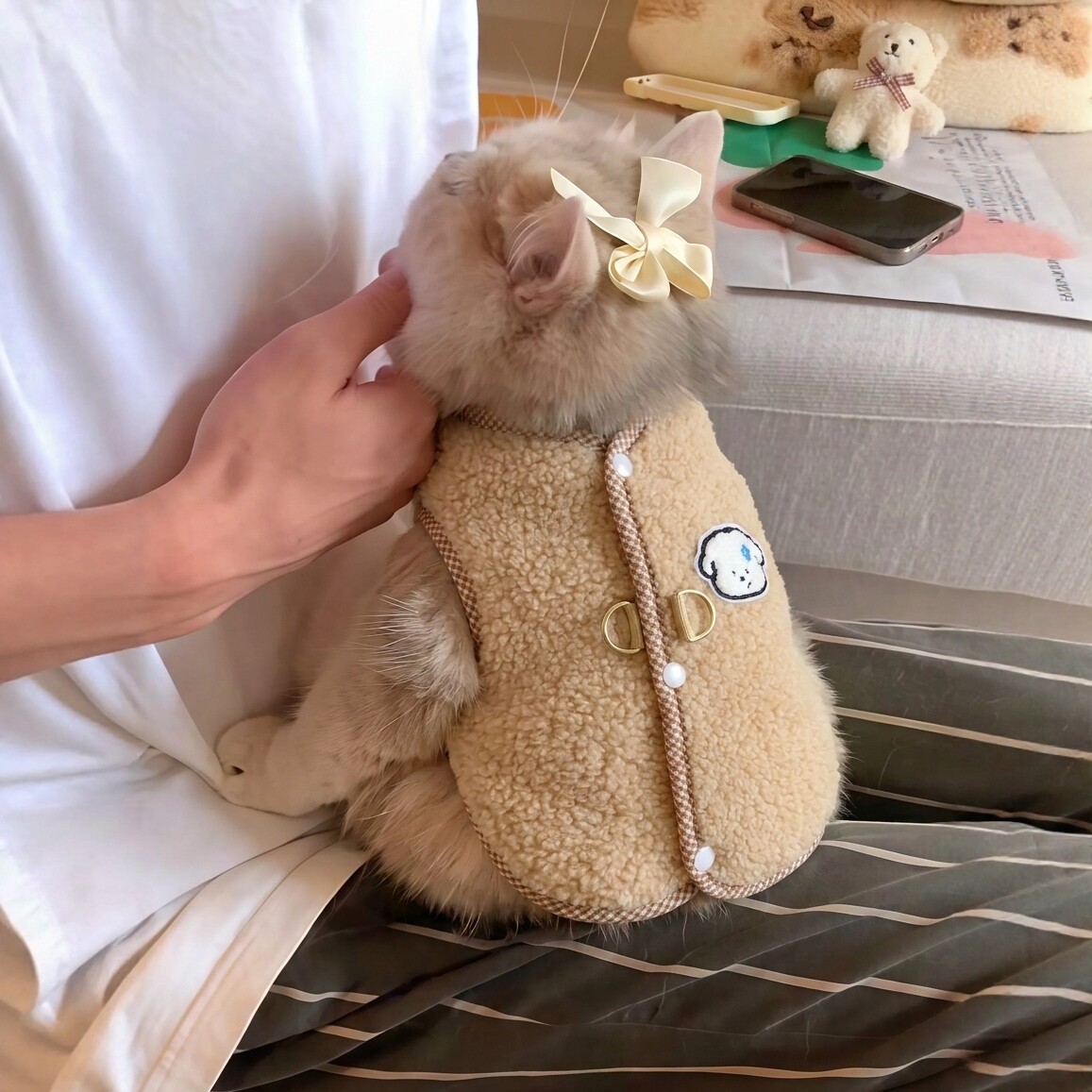 猫咪衣服秋冬保暖防掉毛宠物马甲