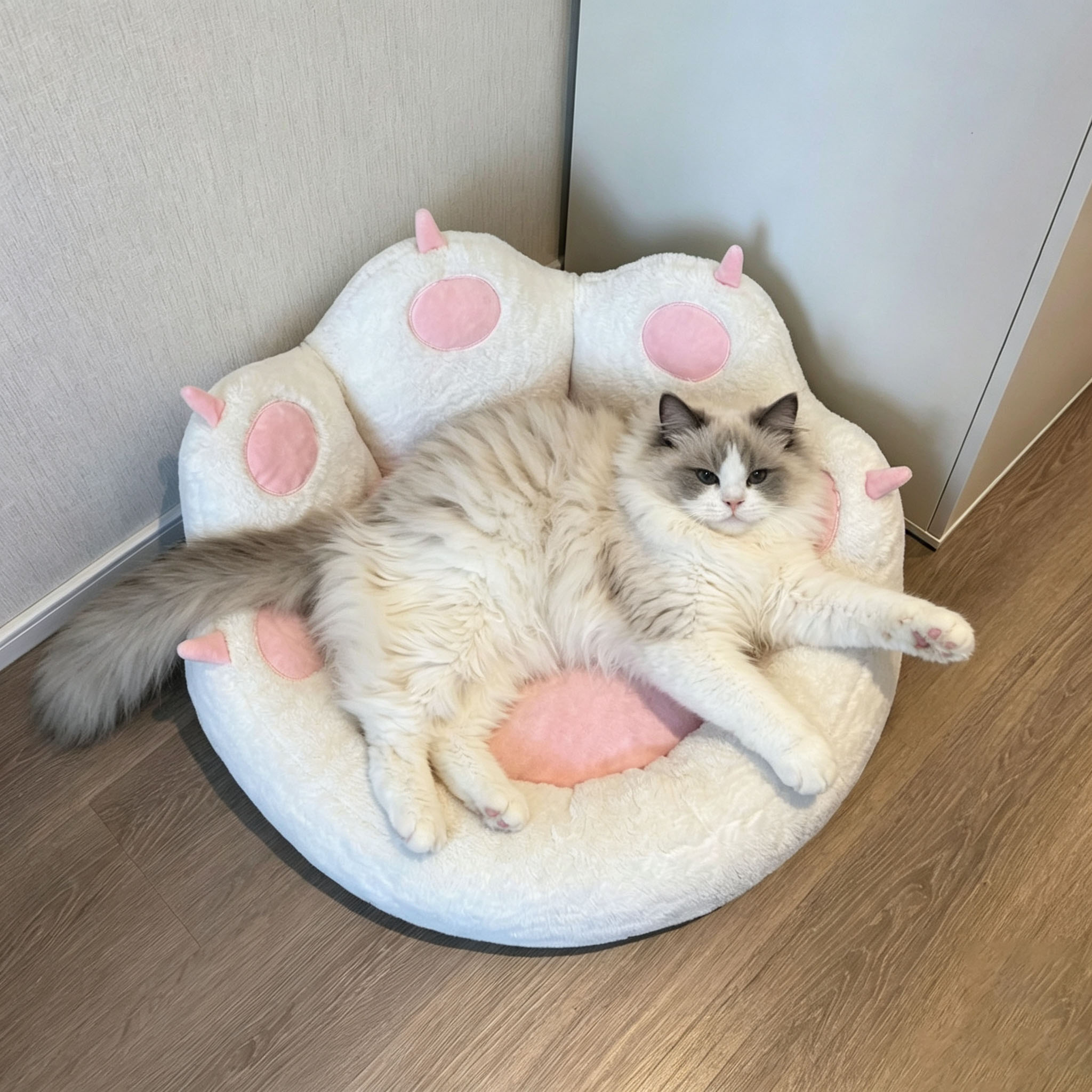 猫窝冬季保暖防寒室内猫床猫咪沙发狗狗睡觉毛绒垫子防滑防潮狗窝