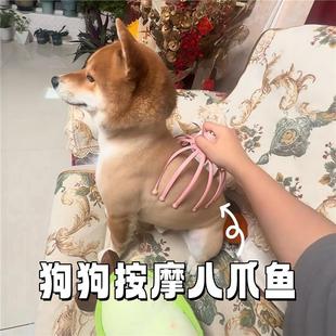 狗狗挠痒神器八爪鱼玩具自嗨解闷猫咪按摩头部痒痒挠宠物专用梳子