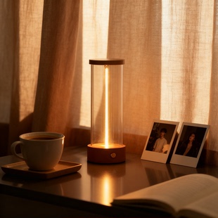 极简风量子微光小夜灯超暗特暗的小夜灯微弱光伴睡氛围感桌面小灯