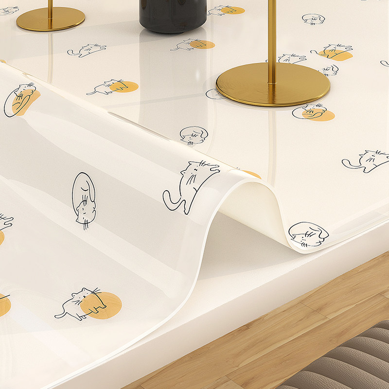 桌布防水防油免洗防烫pvc软玻璃餐桌垫子轻奢高级感台布茶几桌垫,居家布艺,桌布,淘宝优惠券,粉丝福利购,淘宝优惠卷